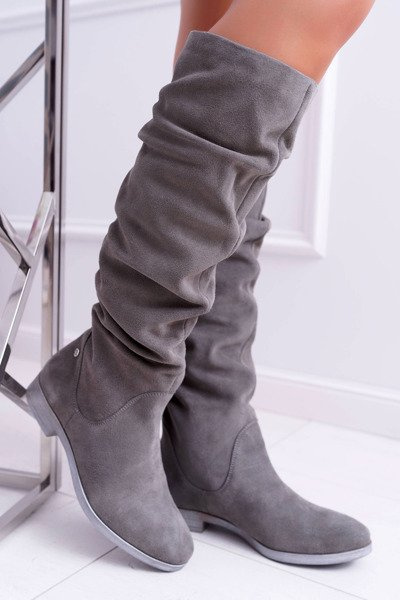 Чоботи жіночі Maciejka Leather Suede Grey Pello