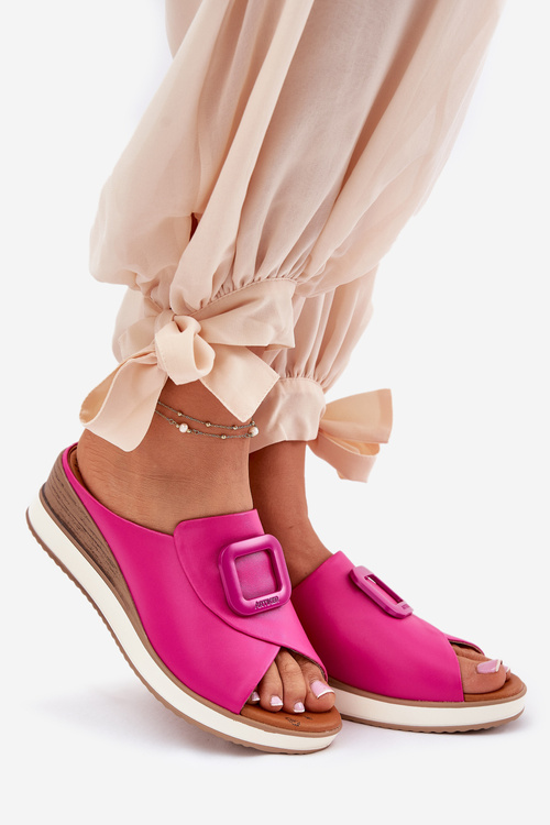 Жіночі Шкіряні Сандалі На Платформі Фуксія Artiker 56C2147