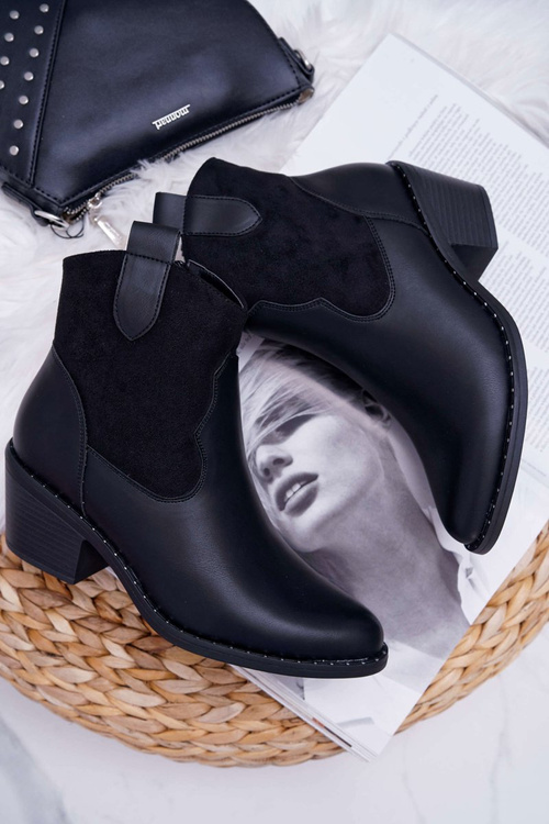 Жіночі чорні ковбойські черевики Barski 30-20