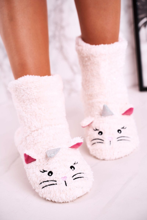 Жіночі утеплені домашні тапочки Ecru Nyan Cat