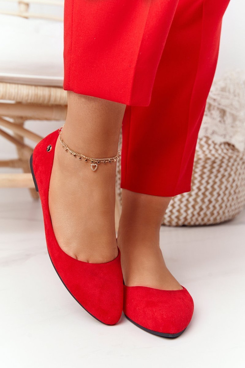 Замшеві балетки Sergio Leone BL622 Red