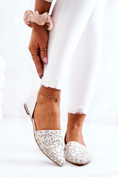 Елегантні шкіряні балетки Laura Messi 1110 Beige