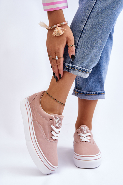 Жіночі кросівки на платформі Big Star LL274229 Рожеві