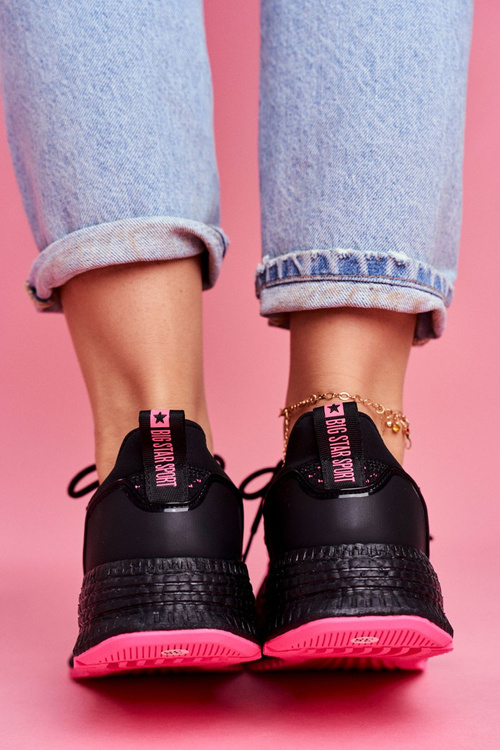 Жіноче спортивне взуття Кросівки Big Star Black Fuchsia FF274964