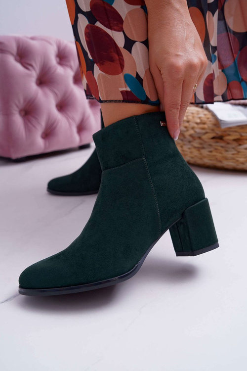 Чоботи жіночі на підборах Sergio Leone Green BT522