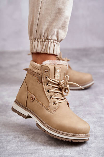 Жіночі теплі черевики Trappers Dark Beige Liv