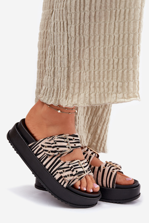 Жіночі Сандалі З Пряжками На Платформі Zebra Nilatha