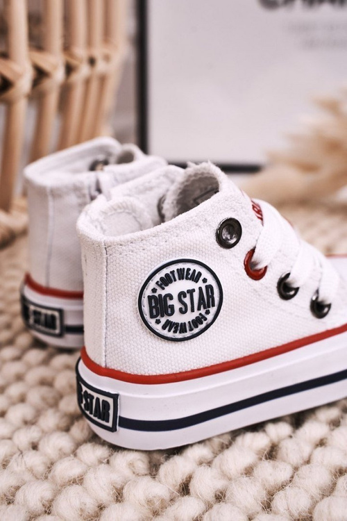 Високі дитячі кросівки на блискавці BIG STAR HH374083 Білі