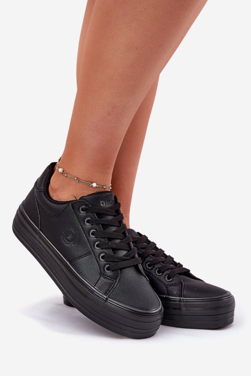 Еко Шкіряні Кросівки Жіночі На Платформі Big Star RR274299 Чорні