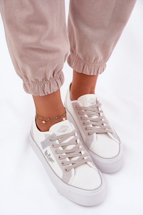 Жіночі Кросівки На Платформі Lee Cooper LCW-25-31-3479L Біло-Сірі