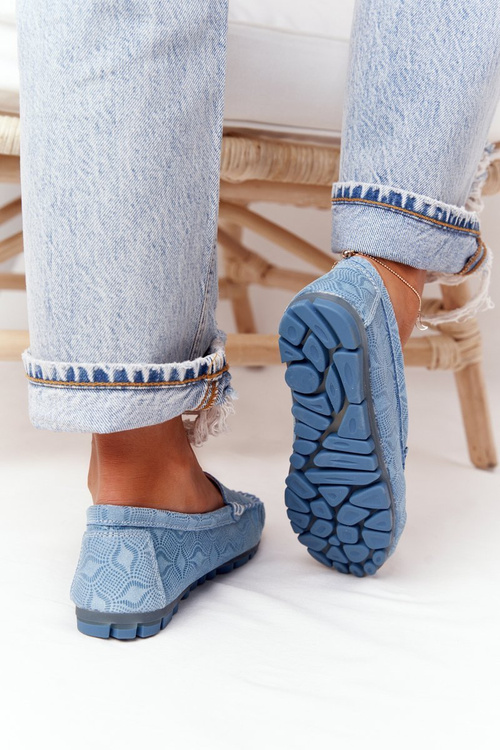 Жіночі шкіряні лофери RIO FLORE Eco-Friendly Blue