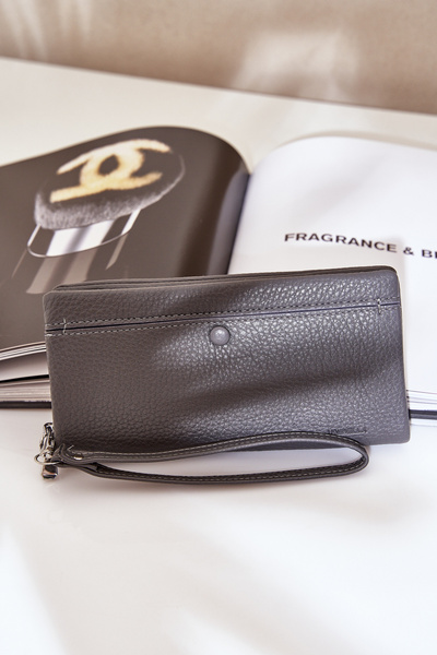 Гаманець Жіночий З Тисненням Еко Шкіра Сірий Martiel