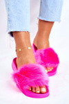 Жіночі шорти з хутром Неоновий колір фуксії