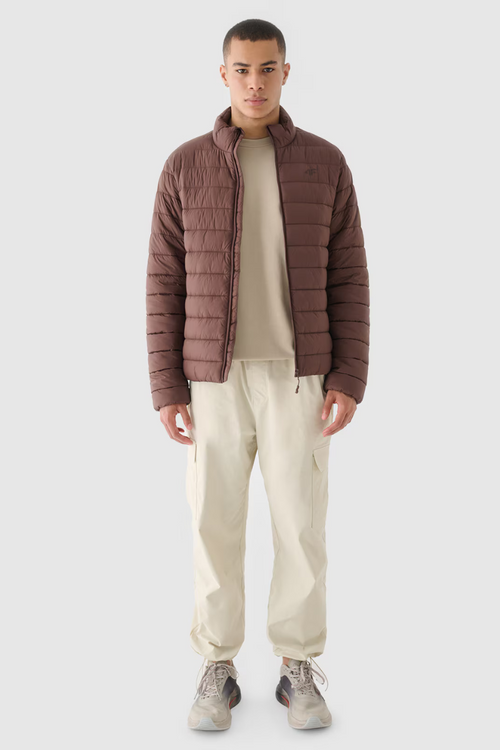 Чоловічий пуховик із синтетичним наповнювачем Коричневий 4F 4FWAW24TDJAM483-80S