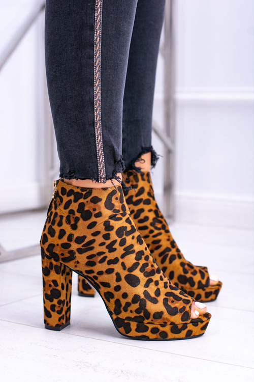 Жіночі чоботи на шпильці з відкритим носком Пантера Теміра