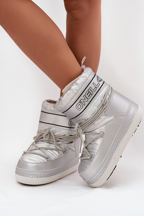 Жіночі зимові черевики на шнурівці O'NEILL LISA WOMEN HIGH 90253012.99S Срібний