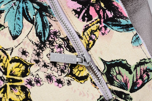 Велика срібляста жіноча сумка-шоппер + менша сумочка