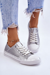 Жіночі шкіряні низькі кросівки Big Star LL274016 Silver