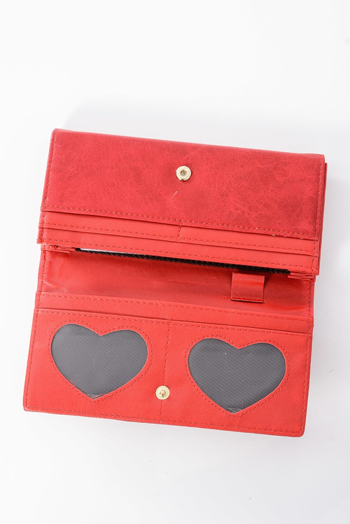 Чудовий жіночий червоний гаманець з великою засувкою