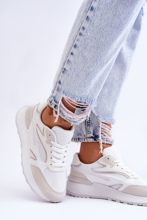 Жіноче спортивне взуття на платформі білі Henley