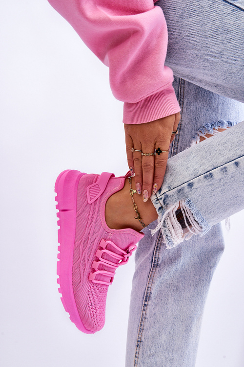 Жіноче спортивне взуття без шнурівки Кросівки рожеві Rosett
