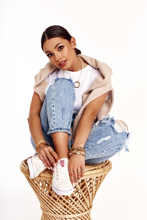 Жіночі кросівки BIG STAR DD274892 біло-червоні