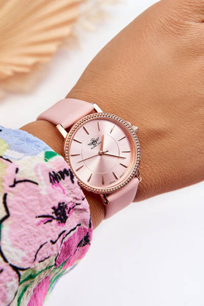 Жіночий класичний поясний годинник Michael John, рожевий