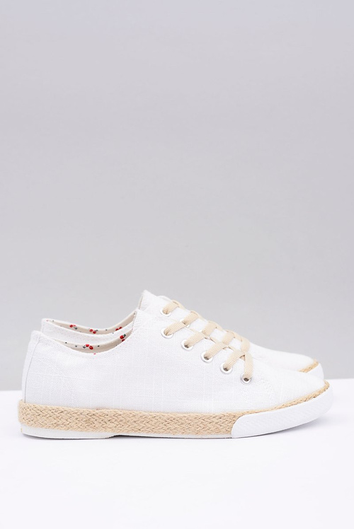 Білі лляні жіночі еспадрільї Peppi