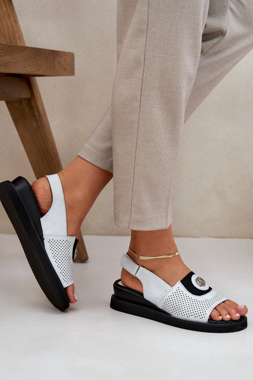 Жіночі сандалі на платформах сріблясті Isnnoria