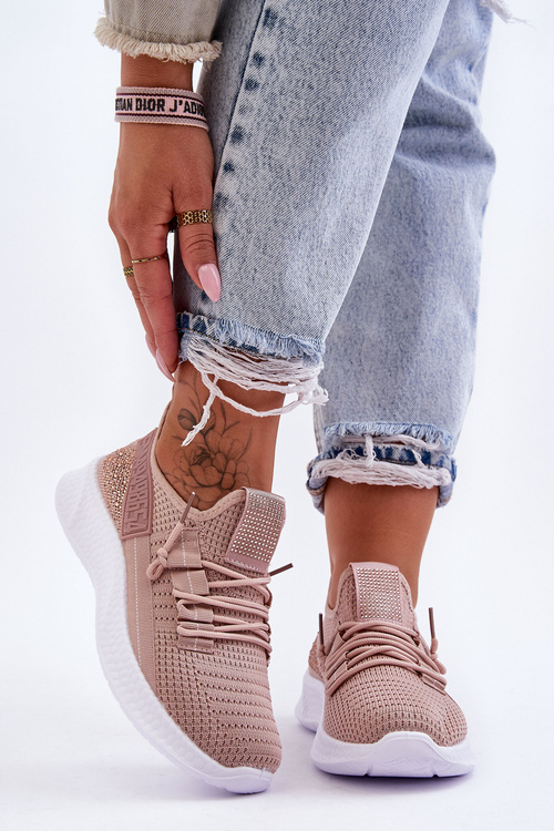 Жіноче спортивне взуття без шнурівки Рожеве Тримай мене!