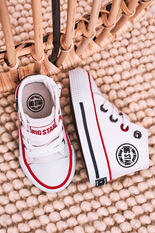 Високі дитячі кросівки на блискавці BIG STAR HH374187 Білі