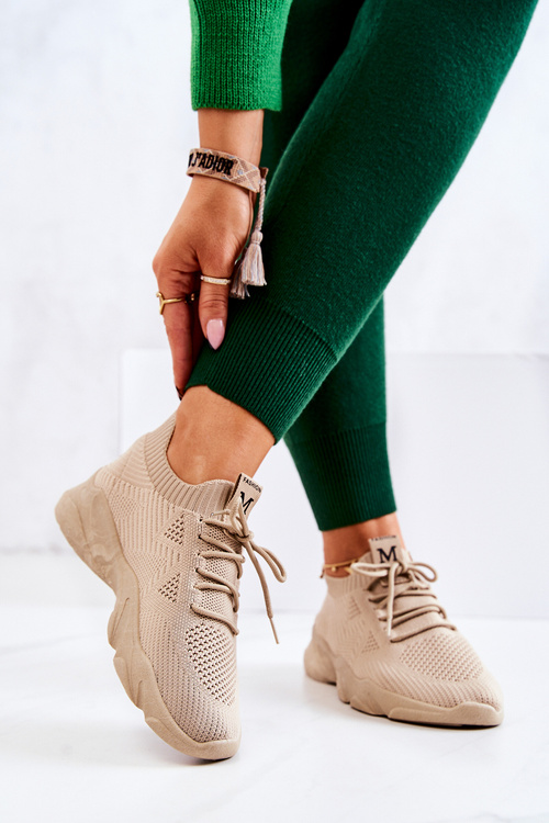 Спортивне взуття Кросівки Тканина темно-бежева Nolene