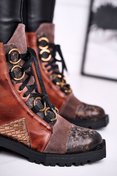 Чоботи жіночі на плоскому ходу Maciejka Ginger 04184-29/00-3