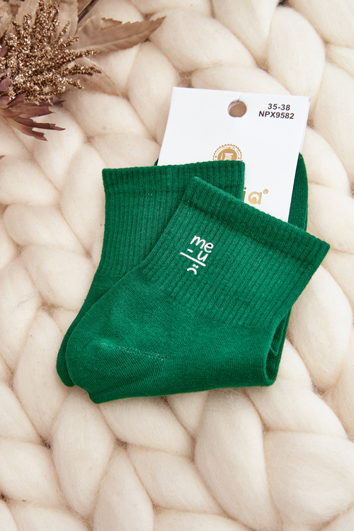 Жіночі бавовняні шкарпетки зелені