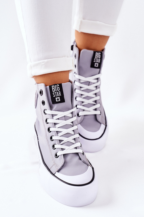 Високі кросівки на платформі Big Star II274016 Сірі