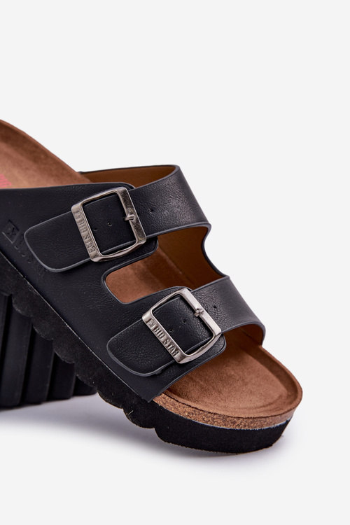 Легкі Чоловічі Сандалі З Пряжками Еко Шкіра Big Star NN174531 Чорні