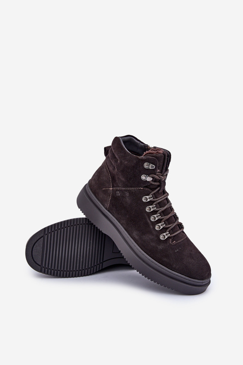Чоловічі замшеві утеплені чоботи Big Star OO174189 Коричневі