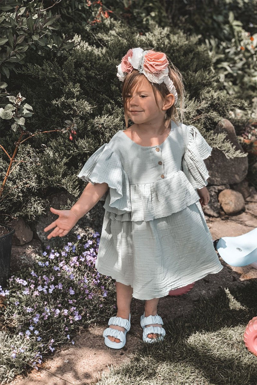 Дитячі босоніжки на шнурку Blue Sweetness