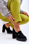 Елегантні замшеві туфлі на високих підборах чорного кольору Mintore