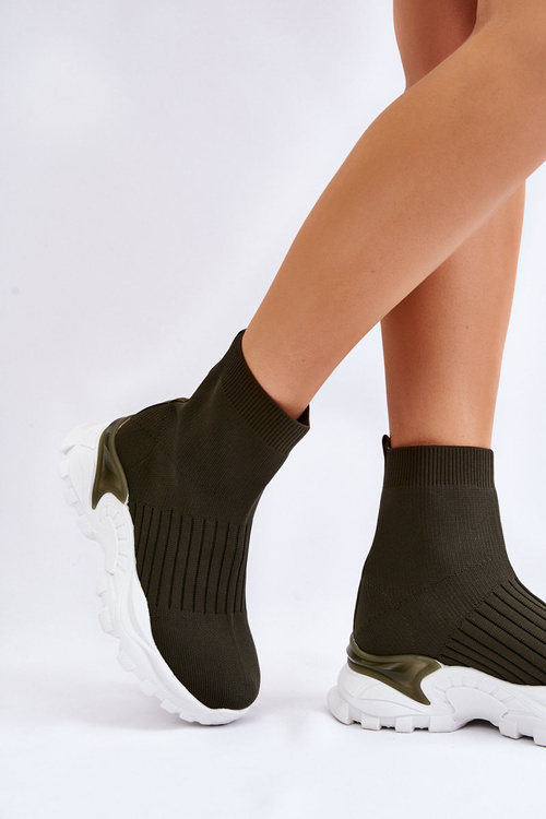 Жіночі кросівки з високими шкарпетками Green Jovie