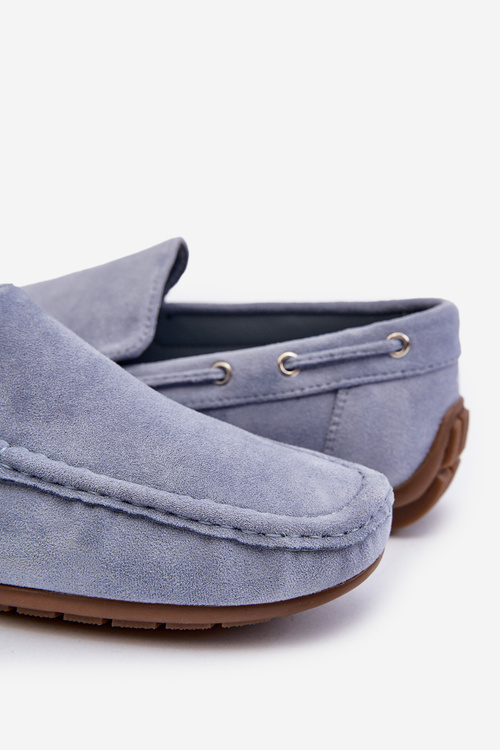 Чоловічі сині замшеві мокасини Rayan
