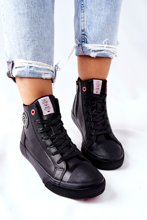 Жіночі утеплені кросівки Cross Jeans чорні II2R4009C