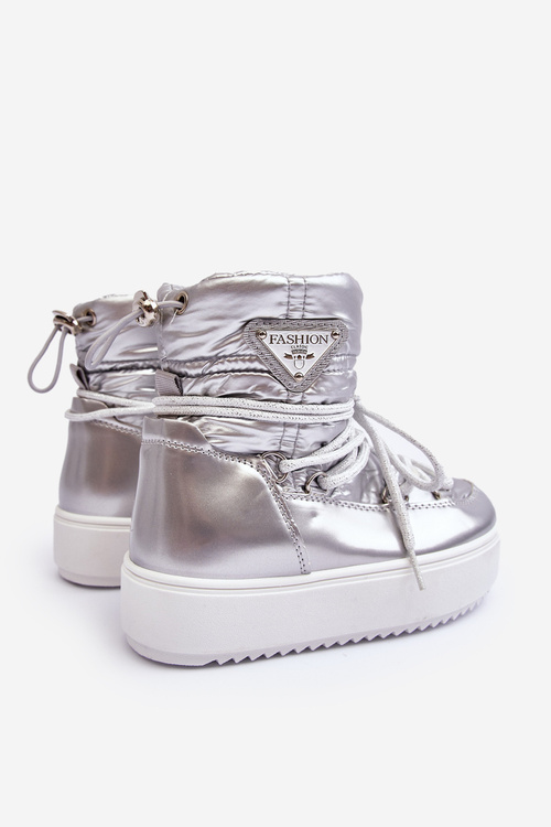 Теплі снігові черевики на шнурівці Silver Colina