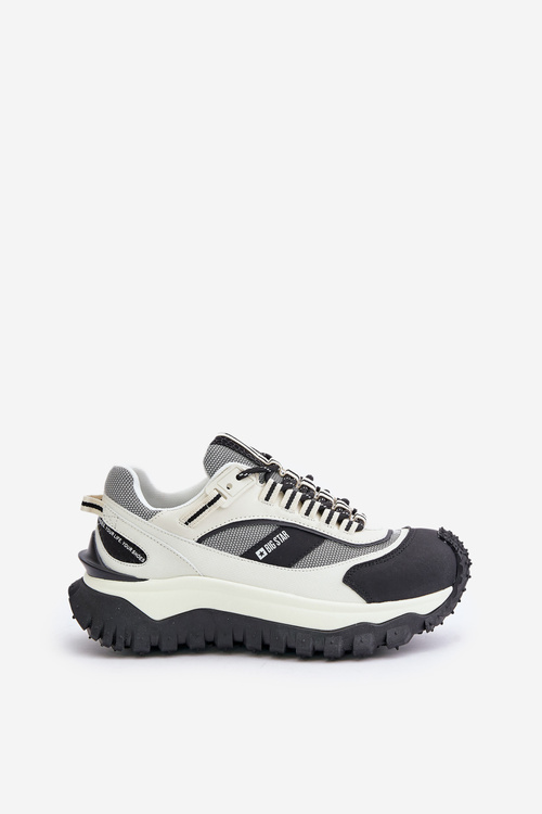 Шкіряні жіночі кросівки на платформі Big Star OO274A220 HI-POLY SYSTEM білий-чорний