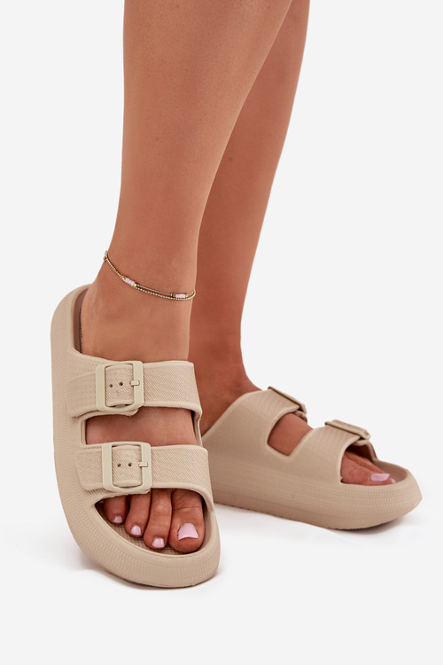 Жіночі Пінні Сандалі З Пряжками Vinceza 76056 Бежеві