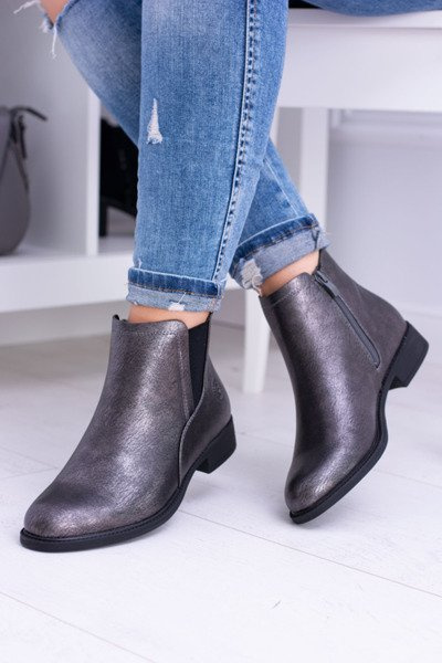 Темно-сірі чоботи Vuko Sergio Leone на плоскій підошві