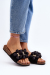 Жіночі чорні босоніжки з прикрасами Bunlia