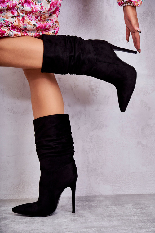 Жіночі м'яті чоботи Чоботи чорні Лагуна