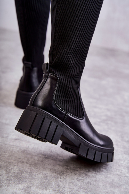 Жіночі високі чоботи Workers Black Austin