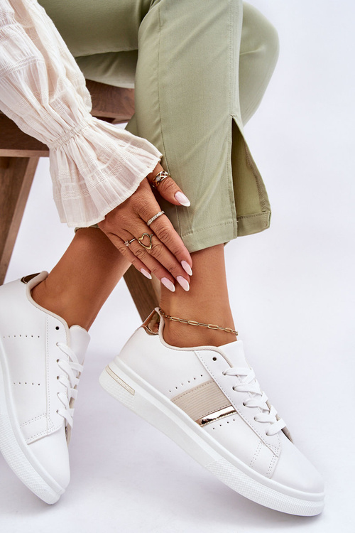 Жіночі спортивні туфлі на платформі білі Soris